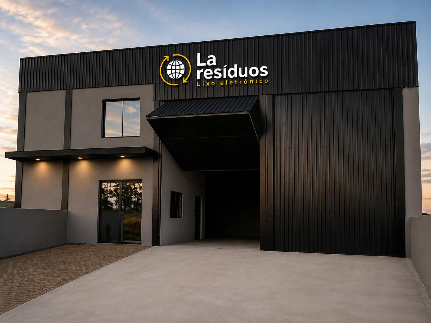 Fachada da sede da LA Resíduos em Araranguá — SC